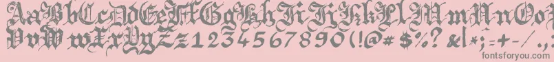 Шрифт Argbrujs – серые шрифты на розовом фоне