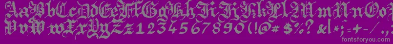 Шрифт Argbrujs – серые шрифты на фиолетовом фоне