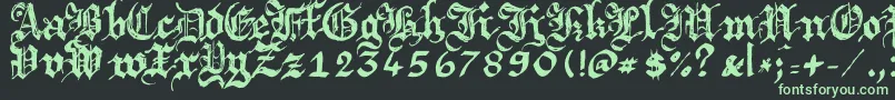 Шрифт Argbrujs – зелёные шрифты на чёрном фоне