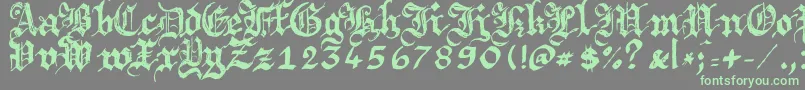 Шрифт Argbrujs – зелёные шрифты на сером фоне
