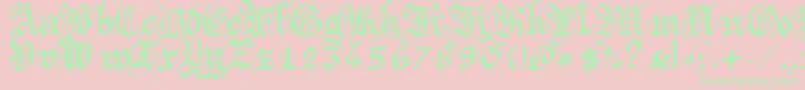 Шрифт Argbrujs – зелёные шрифты на розовом фоне
