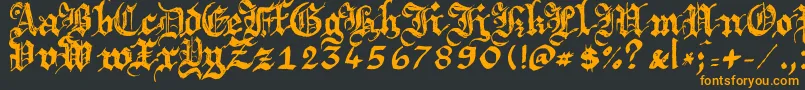 Argbrujs Font – Orange Fonts on Black Background