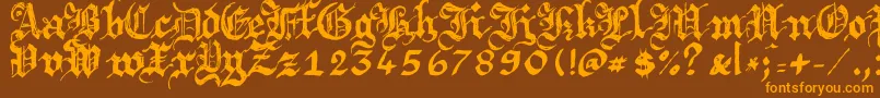 Шрифт Argbrujs – оранжевые шрифты на коричневом фоне