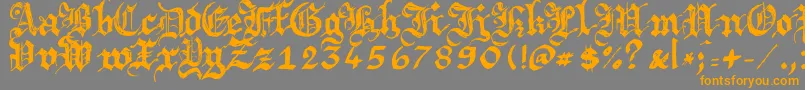 Argbrujs-Schriftart – Orangefarbene Schriften auf grauem Hintergrund
