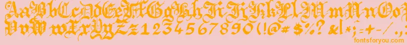 Argbrujs Font – Orange Fonts on Pink Background