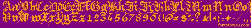 Argbrujs Font – Orange Fonts on Purple Background