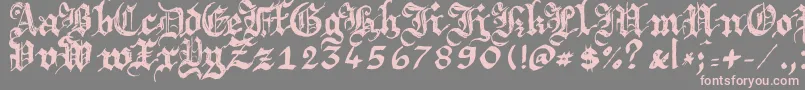 Шрифт Argbrujs – розовые шрифты на сером фоне