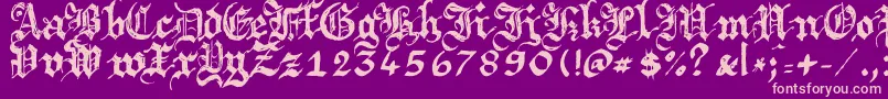 Argbrujs Font – Pink Fonts on Purple Background