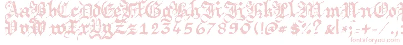 Argbrujs-Schriftart – Rosa Schriften auf weißem Hintergrund