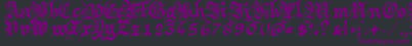 Шрифт Argbrujs – фиолетовые шрифты на чёрном фоне