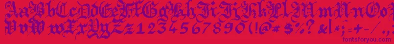 Шрифт Argbrujs – фиолетовые шрифты на красном фоне