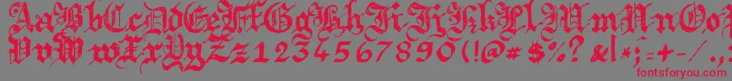 Шрифт Argbrujs – красные шрифты на сером фоне