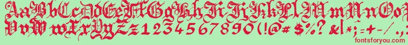 Шрифт Argbrujs – красные шрифты на зелёном фоне
