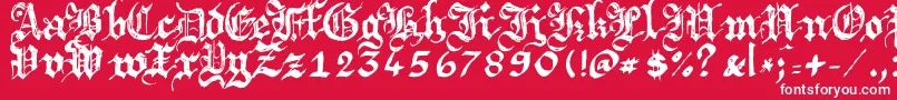 Шрифт Argbrujs – белые шрифты на красном фоне