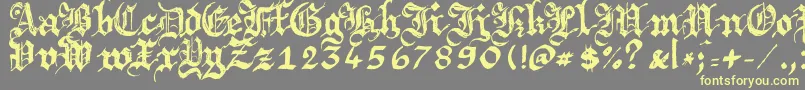 Шрифт Argbrujs – жёлтые шрифты на сером фоне