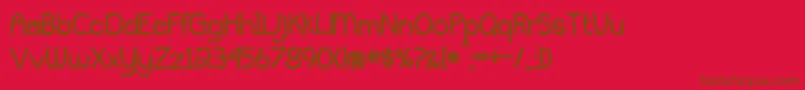 PeytonJenniferBold Font – Brown Fonts on Red Background