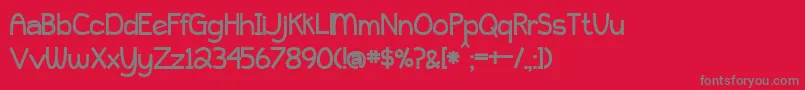 PeytonJenniferBold Font – Gray Fonts on Red Background