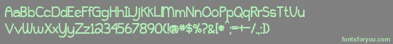 PeytonJenniferBold Font – Green Fonts on Gray Background