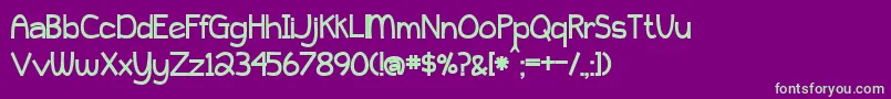 PeytonJenniferBold Font – Green Fonts on Purple Background