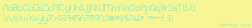 PeytonJenniferBold Font – Green Fonts on Yellow Background