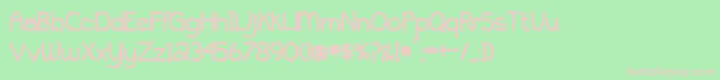 PeytonJenniferBold Font – Pink Fonts on Green Background