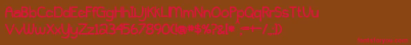 PeytonJenniferBold Font – Red Fonts on Brown Background
