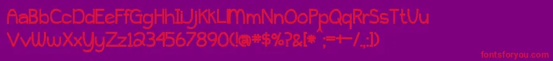 PeytonJenniferBold Font – Red Fonts on Purple Background