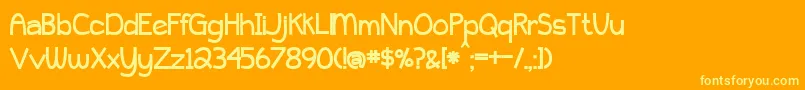 PeytonJenniferBold Font – Yellow Fonts on Orange Background