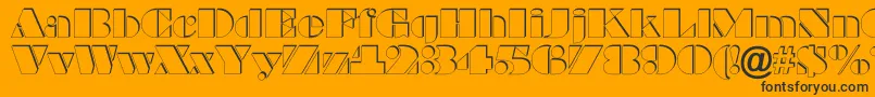 BraggaotlshRegular Font – Black Fonts on Orange Background