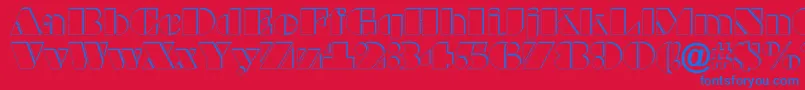 BraggaotlshRegular Font – Blue Fonts on Red Background
