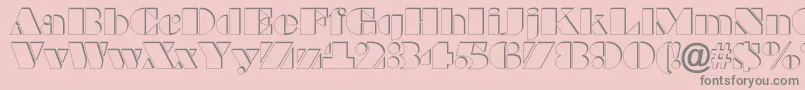 BraggaotlshRegular Font – Gray Fonts on Pink Background