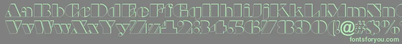 Police BraggaotlshRegular – polices vertes sur fond gris