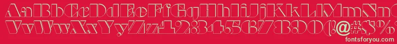 BraggaotlshRegular Font – Green Fonts on Red Background