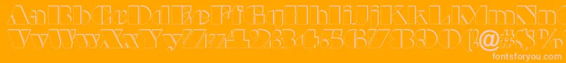 Fonte BraggaotlshRegular – fontes rosa em um fundo laranja