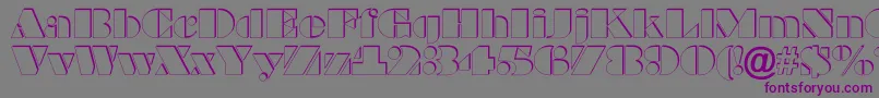 BraggaotlshRegular-Schriftart – Violette Schriften auf grauem Hintergrund