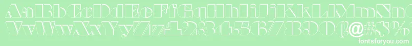 BraggaotlshRegular Font – White Fonts on Green Background