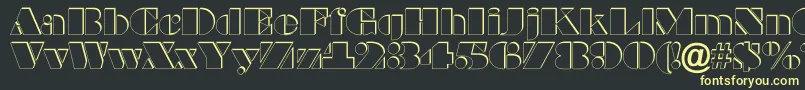 Weitere Informationen zur BraggaotlshRegular-Schriftart BraggaotlshRegular-Schriftart – Gelbe Schriften auf schwarzem Hintergrund