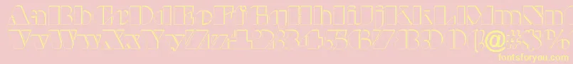 BraggaotlshRegular Font – Yellow Fonts on Pink Background