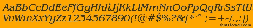 BenguiatBookItalicBt Font – Black Fonts on Orange Background