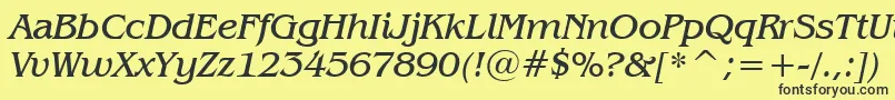 BenguiatBookItalicBt Font – Black Fonts on Yellow Background