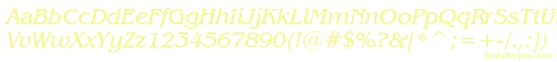 BenguiatBookItalicBt Font – Yellow Fonts on White Background