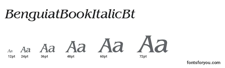BenguiatBookItalicBt Font Sizes