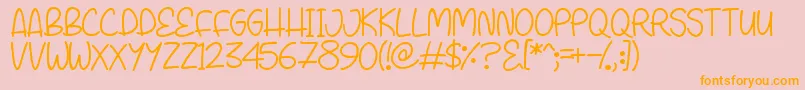 ShineWithMe Font – Orange Fonts on Pink Background