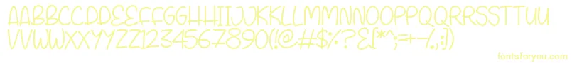 ShineWithMe Font – Yellow Fonts on White Background