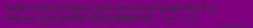 TechnoheavyNormal-Schriftart – Schwarze Schriften auf violettem Hintergrund
