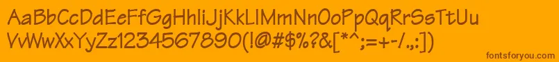 TechnoheavyNormal Font – Brown Fonts on Orange Background