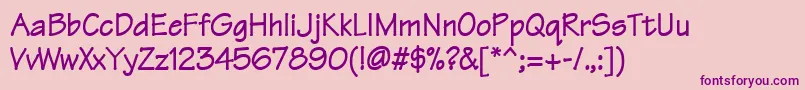 TechnoheavyNormal Font – Purple Fonts on Pink Background