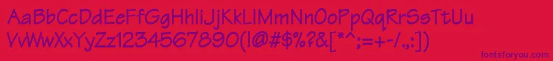Saiba mais sobre a fonte TechnoheavyNormal Fonte TechnoheavyNormal – fontes roxas em um fundo vermelho