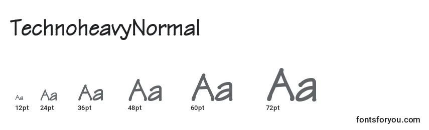 TechnoheavyNormal Font Sizes