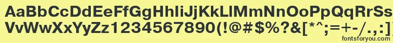 PragmaticaattBold Font – Black Fonts on Yellow Background